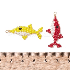 Glass Seed Beaded Pendants&nbsp;PALLOY-MZ01324