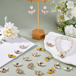 30Pcs 3 Colors Alloy Enamel Pendants&nbsp;ENAM-SC0004-26G