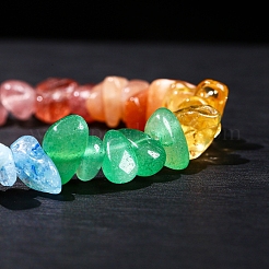 Natural Mixed Gemstone Chips Beaded Bracelets&nbsp;PW-WG90FB9-01