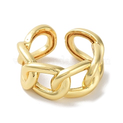 Brass Open Cuff Rings for Women&nbsp;RJEW-E292-19G