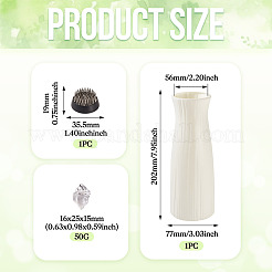 1Pc Column Plastic Vase Ornaments & 1Pc Stainless Steel Flower Frog & 50G Acrylic Ornaments Sets&nbsp;AJEW-MB0001-07