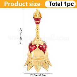 1Pc Alloy Enamel Hand Call Bell Displcy Decorations&nbsp;AJEW-GF0012-22