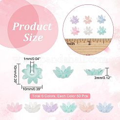 300Pcs 6 Colors Resin Imitation Pearl Bead Caps&nbsp;RESI-NB0001-91