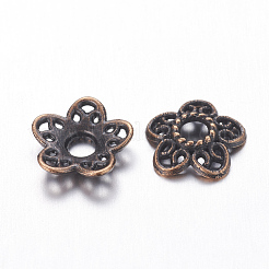 Tibetan Style Alloy Bead Caps&nbsp;X-RLF10597Y-NF