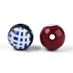 Opaque Printed Acrylic Beads&nbsp;SACR-T035-01M