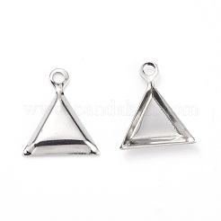 Non-Tarnish 304 Stainless Steel Pendant Cabochon Settings&nbsp;STAS-J032-30