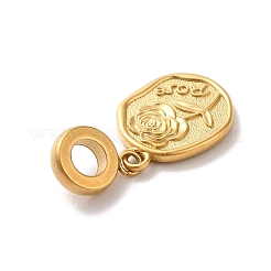 Ion Plating(IP) 304 Stainless Steel European Dangle Charms&nbsp;STAS-G308-11G