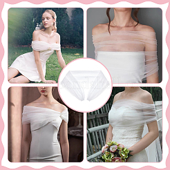 Polyester Bridal Mesh Shawl&nbsp;FIND-WH0160-65B