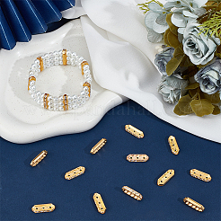 180Pcs 3-Hole Iron Grade A Rhinestone Bridge Spacers&nbsp;RB-BBC0001-04G