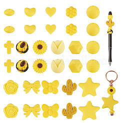 92Pcs Transparent Silicone Focal Beads&nbsp;SIL-TA0002-85B