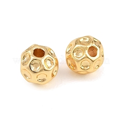 Brass Textured Spacer Beads&nbsp;KK-CBABC34-05G