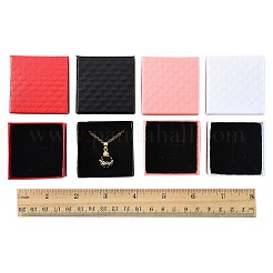 8Pcs 4 Colors Square Cardboard Ring Boxes&nbsp;CBOX-FS0001-08