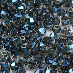 Full Rainbow Plated Transparent Electroplate Glass Beads&nbsp;EGLA-M030-02A-FR02