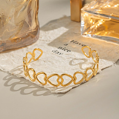 Hollow 304 Stainless Steel Cuff Bangles for Women&nbsp;QQ2164