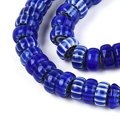 Handmade Millefiori Glass Beads Strands&nbsp;LAMP-T021-27B-04