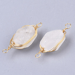 Natural Quartz Crystal Links connectors&nbsp;G-T131-04E