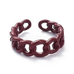 Spray Painted Alloy Cuff Ring&nbsp;RJEW-Z008-33B