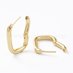 Brass Hoop Earrings&nbsp;EJEW-A056-34G