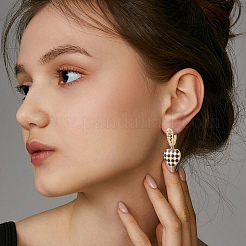 12Pcs Brass Hoop Earring Findings with Latch Back Closure&nbsp;KK-BBC0028-78G
