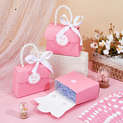Rectangle Paper Gift Bags with Hole Imitation Pearl Handle&nbsp;CON-WH0110-019A