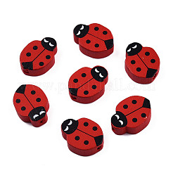 Spray Painted Wood Big Beads&nbsp;WOOD-N005-106