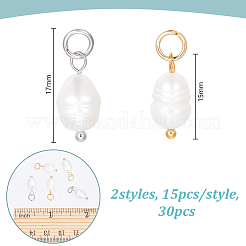 Natural Cultured Freshwater Pearl Pendants&nbsp;PALLOY-GA00036