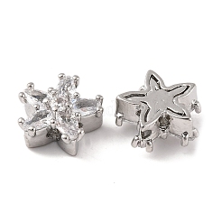 Brass Micro Pave Clear Cubic Zirconia Beads&nbsp;KK-S389-22P