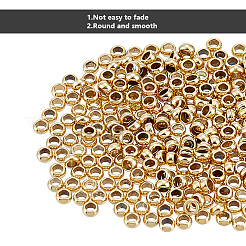 1000Pcs 316 Surgical Stainless Steel Crimp Beads&nbsp;STAS-GO0001-03