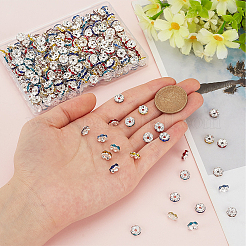 400Pcs Brass Acrylic Rhinestone Spacer Beads&nbsp;RB-SP0001-09B
