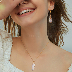 10Pcs 5 Styles Electroplated Natural Quartz Crystal Copper Wire Wrapped Pendants&nbsp;PALLOY-FG00004