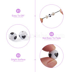 160Pcs 10 Style ABS Plastic Imitation Pearl Beads & Transparent & Opaque Acrylic Beads&nbsp;FIND-SW0001-31
