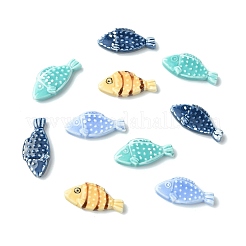12Pcs 4 Colors Handmade Porcelain Beads&nbsp;PORC-CJ0001-54