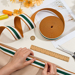 Polyester Grosgrain Ribbon&nbsp;OCOR-WH0105-091C