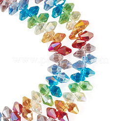2 Strands Electroplate Transparent Glass Beads Strands&nbsp;EGLA-TA0013-77