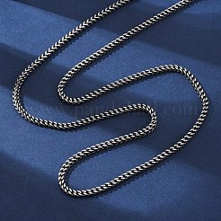 2.5MM 304 Stainless Steel Wheat Chain Necklaces&nbsp;NJEW-Q013-15A