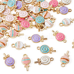 48Pcs 8 Styles Alloy Enamel Pendants&nbsp;ENAM-BG0001-08