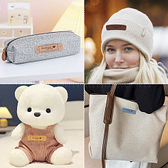 Microfiber Leather Labels&nbsp;DIY-TA0003-14