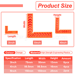14Pcs 3 Styles Plastic Precision Machinist Square&nbsp;TOOL-BC0002-19