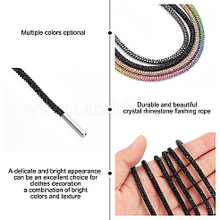 Cotton with Rhinestone&nbsp;DIY-WH0268-12F