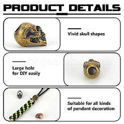 3Pcs 3 Colors Brass Beads&nbsp;KK-FG0001-21