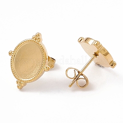 Ion Plating(IP) 304 Stainless Steel Stud Earring Findings&nbsp;EJEW-G338-04G