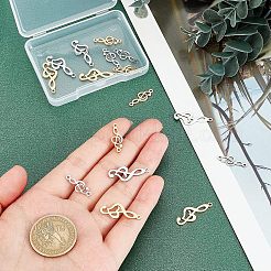 8Pcs 201 Stainless Steel Links & 8Pcs 201 Stainless Steel Pendants&nbsp;STAS-UN0032-38