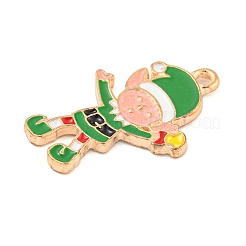 Christmas Theme Alloy Enamel Pendants&nbsp;ENAM-M221-01KCG-03