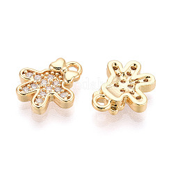 Brass Micro Pave Cubic Zirconia Charms&nbsp;KK-N263-147A-G