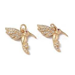 Rack Plating Brass Micro Pave Cubic Zirconia Charms&nbsp;KK-G452-20G