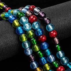 Handmade Silver Foil Glass Beads Strands&nbsp;X-SL02