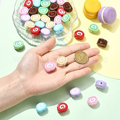 35Pcs 7 Colors Opaque Acrylic Imitation Food Beads&nbsp;OACR-CJ0002-72