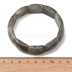 Rectangle Natural Labradorite Beaded Stretch Bracelets for Women Men&nbsp;GG-CBA9ACE-C09