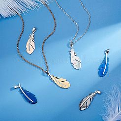 10Pcs 5 Colors 201 Stainless Steel Pendants&nbsp;STAS-UN0035-66