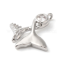 Brass Micro Pave Cubic Zirconia Pendants&nbsp;KK-G503-44P